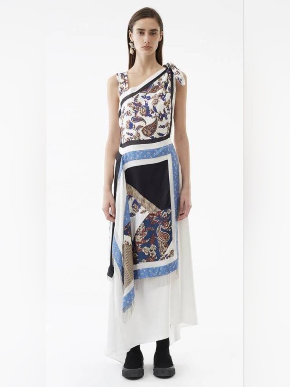 PHILIP LIM Patchwork Handkerchief Dress / Sz 4 (Pre-loved)